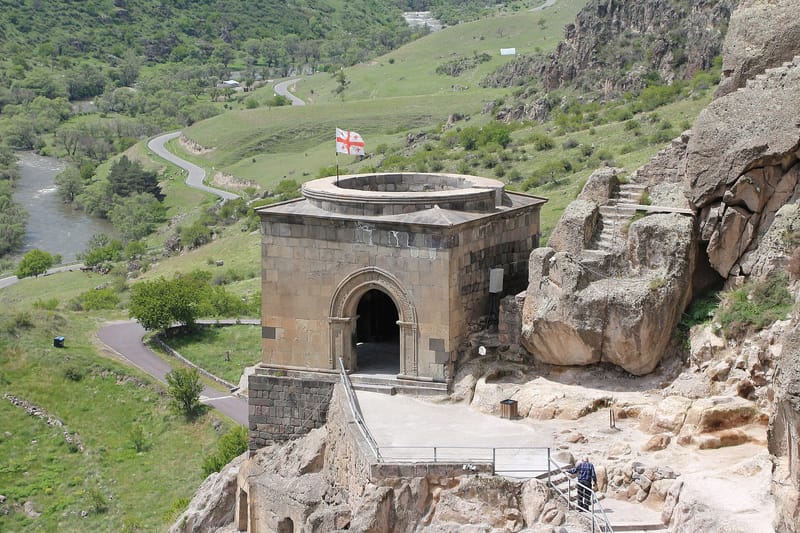 Wide view of the Vardzia cliff city in southern Georgia — 3