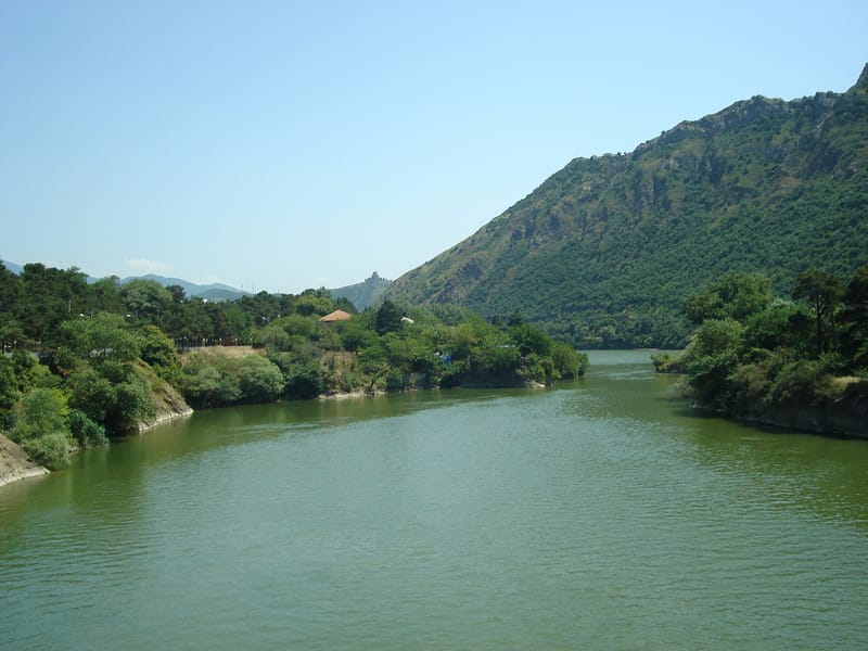 Aragvi River winding through the valley as seen from Jvari monastery — 2