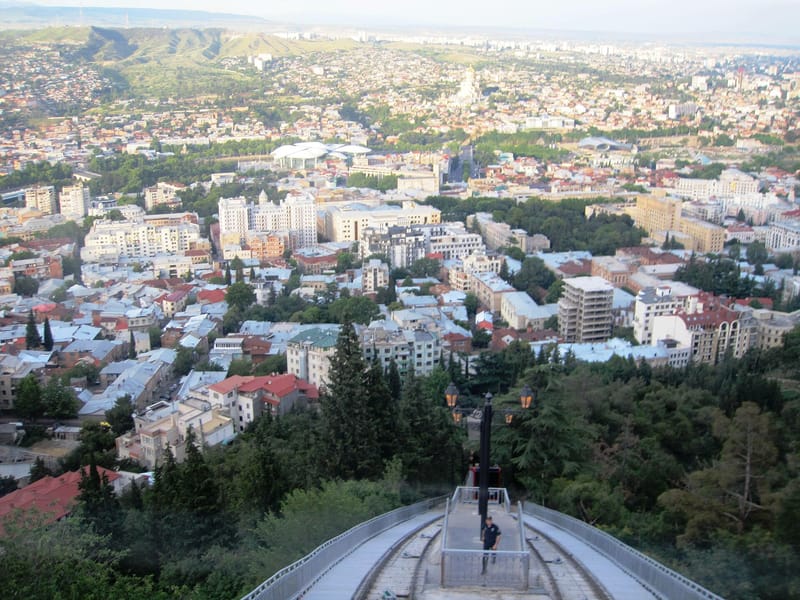 Panoramic view of Tbilisi from atop Mt. Mtatsminda