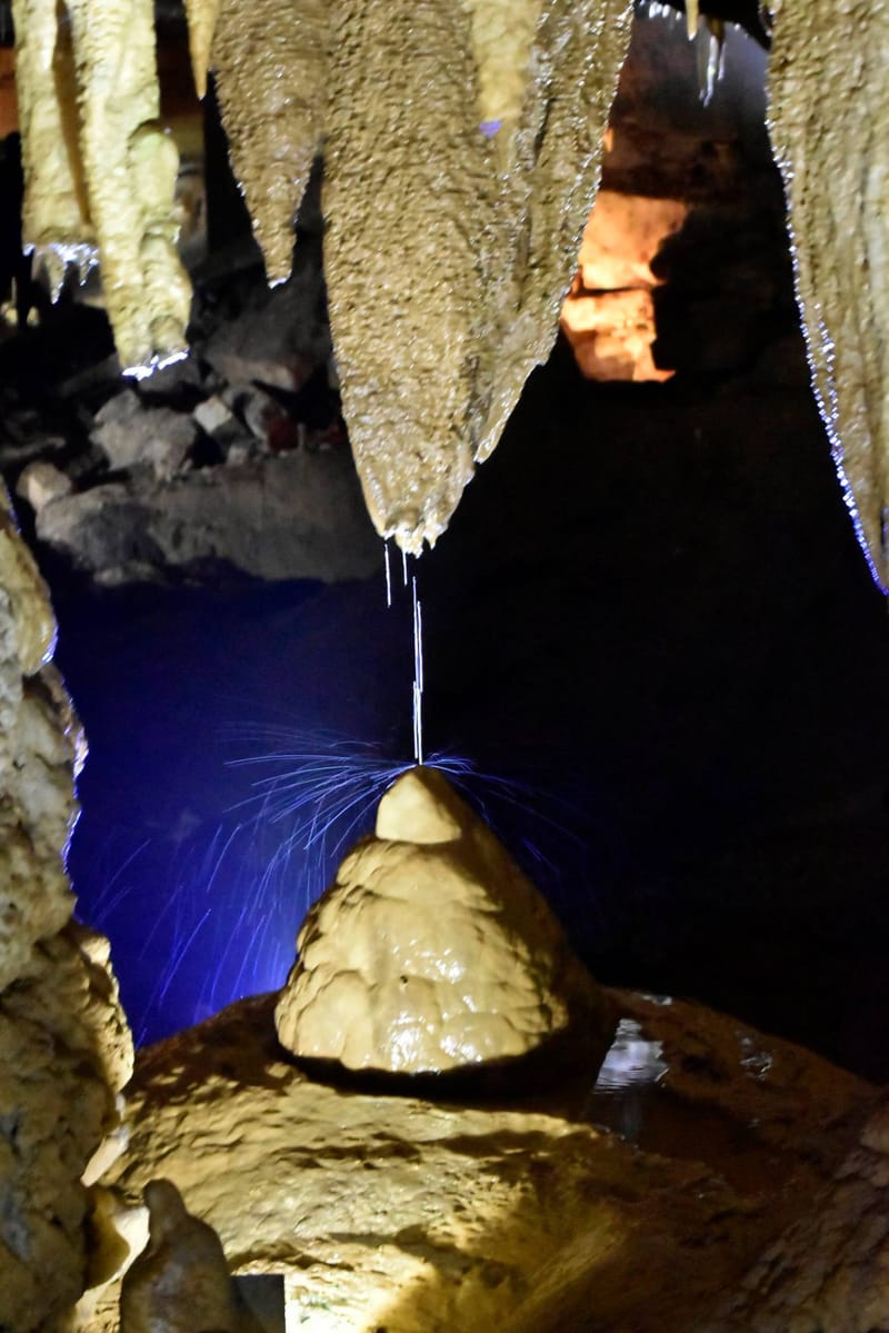 Dramatic interior of Prometheus Cave near Kutaisi