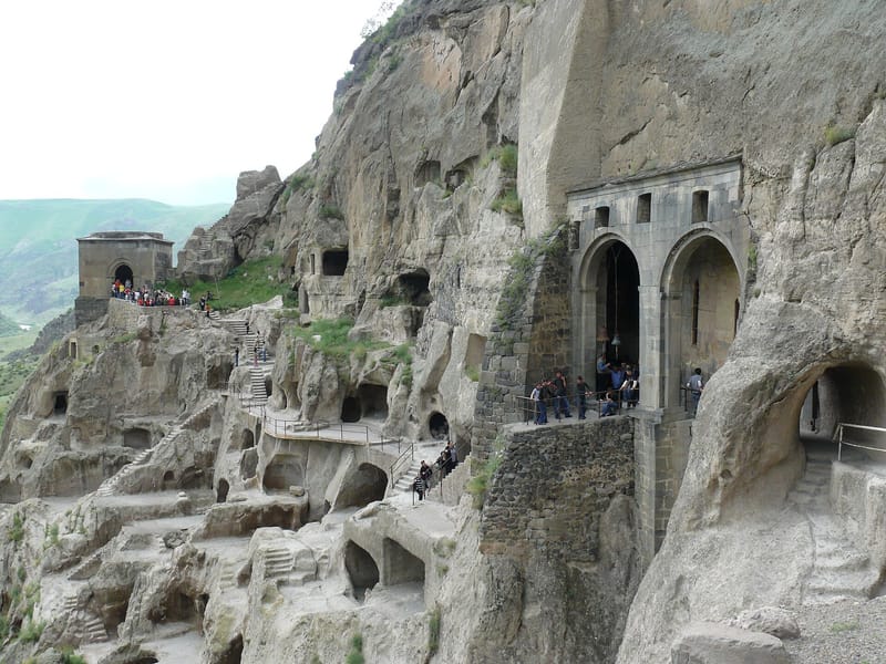 Vardzia rock-hewn cave monastery carved into the cliff face