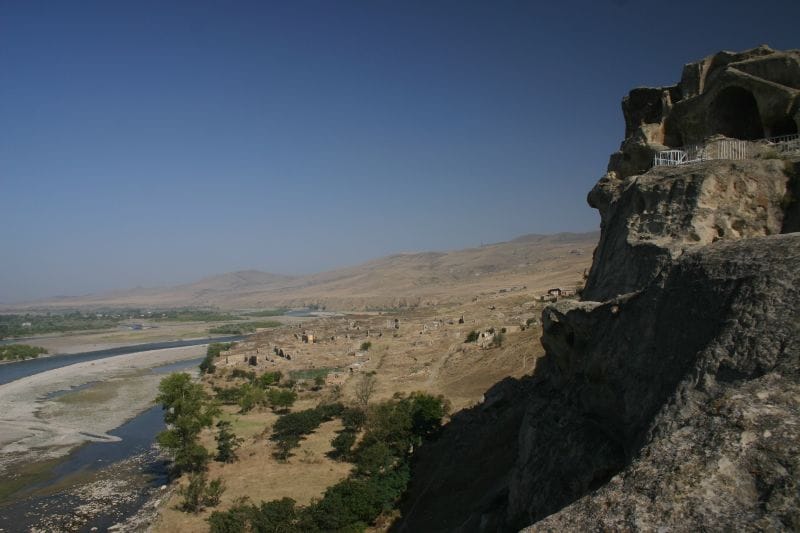 Uplistsikhe cave city perched above the Mtkvari river near Gori