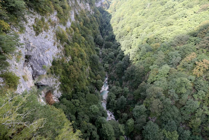 Suspended viewing path over Okatse Canyon in Imereti